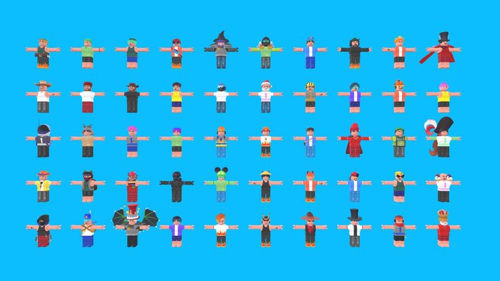 ObbyGame_Characters_MegaPack | [Male Chars.] 3D Model