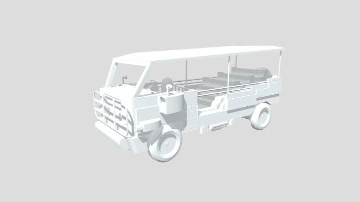 Safari vehicle Untextured 3D Model