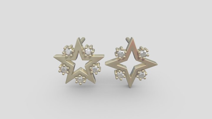 Star Studs 3D Model