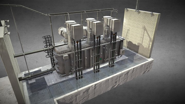 electric transformer2(mod) 3D Model