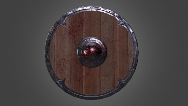 Wooden shield 3D Model
