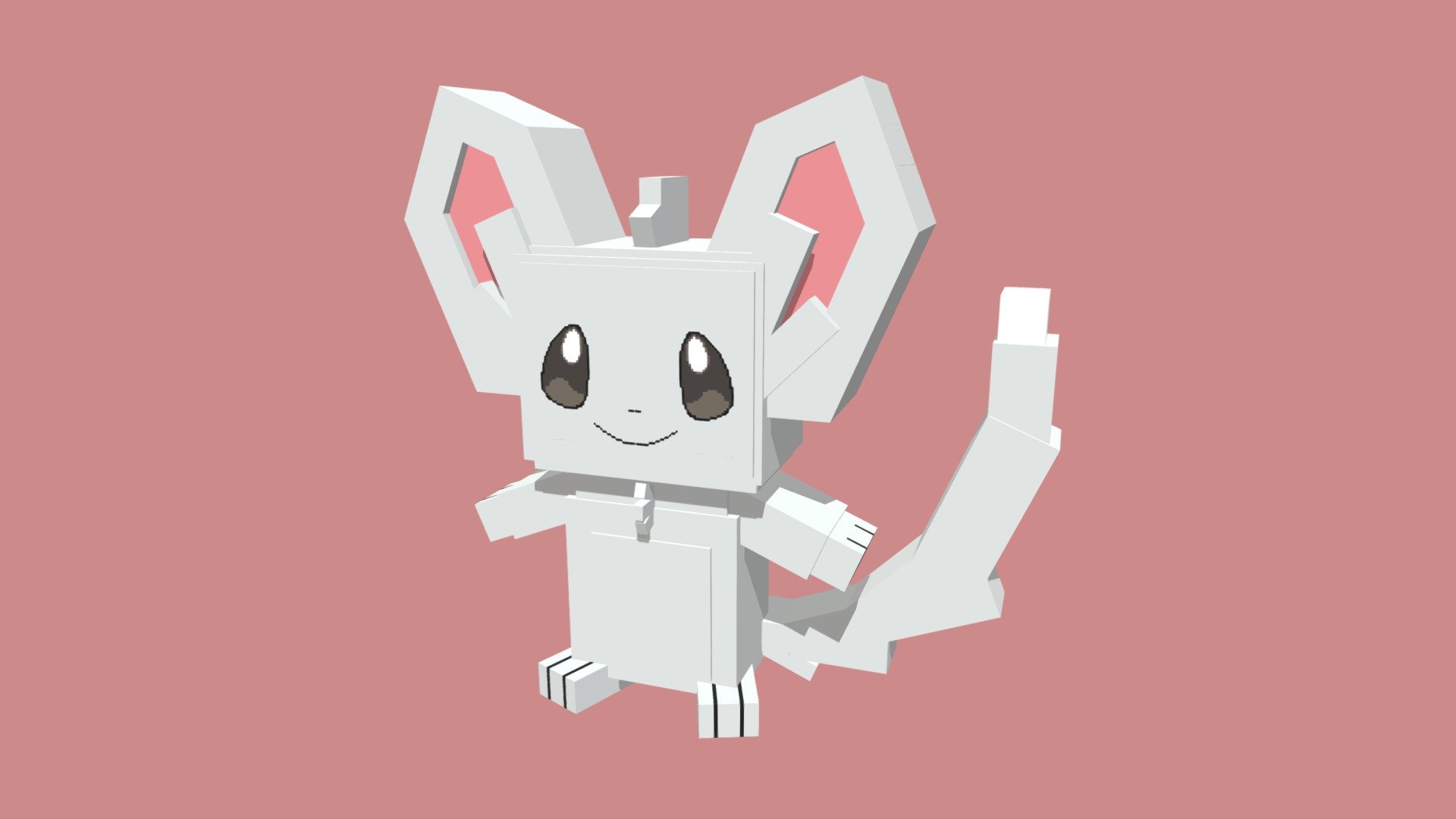 Minccino minecraft 3D model