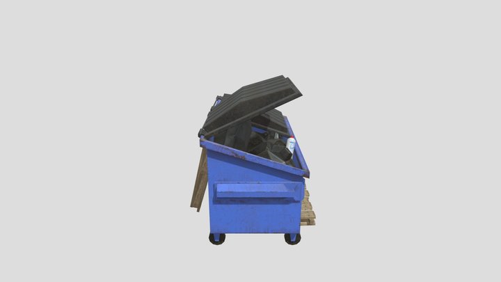 Trashcan Game Asset 3D Model