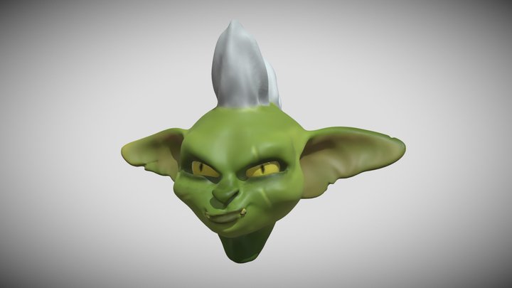 Goblin Head Sculpt 3D Model