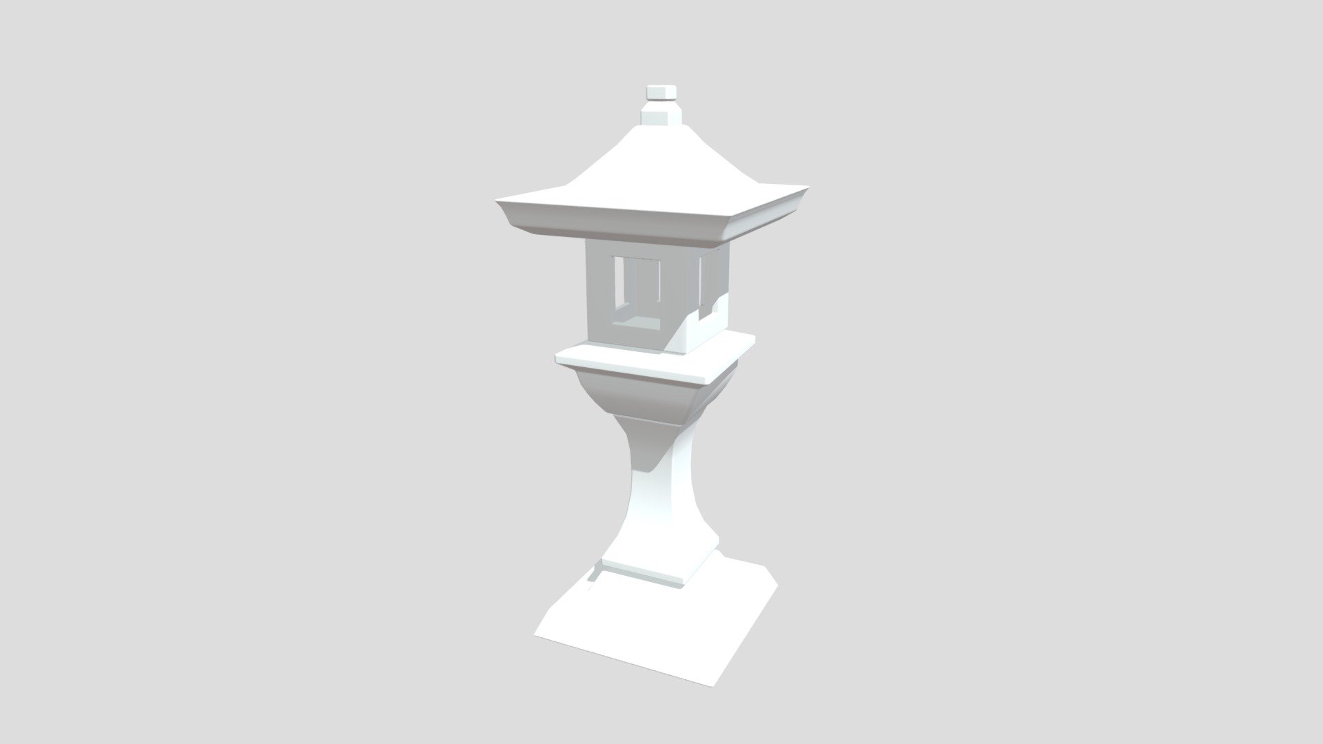 Traditional japanese Lamp post Download Free 3D model by aiiko7