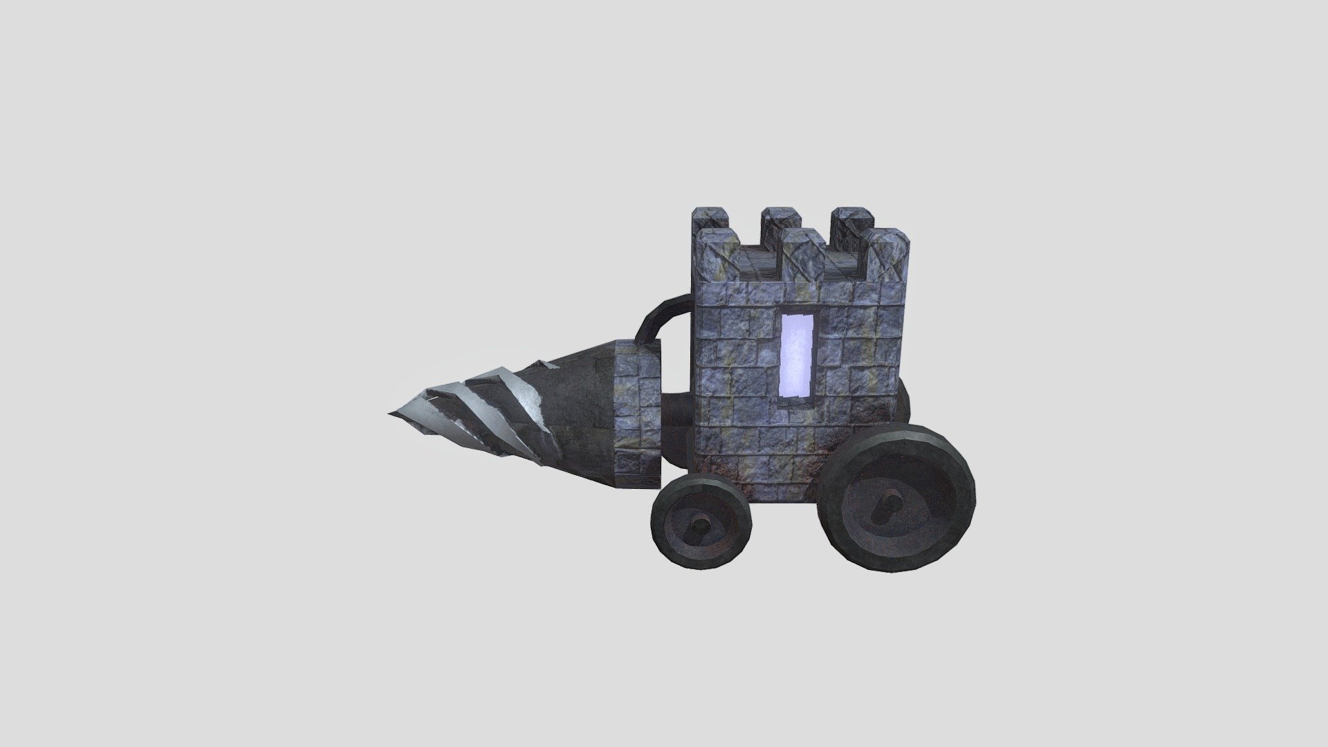 Low Poly Medieval Drill