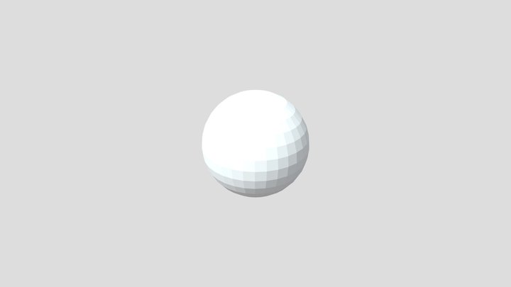 Golf Ball White 3D Model