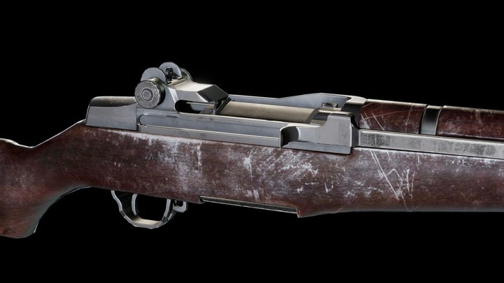 Realistic M1 Garand (Updated) 3D Model