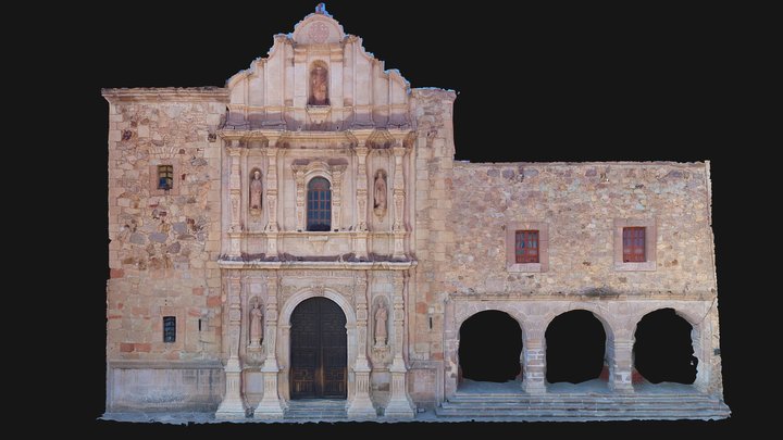 Fachada del templo de San Francisco de Asís 3D Model
