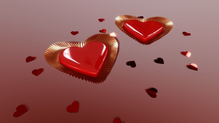 Valentine's candy heart 3D Model
