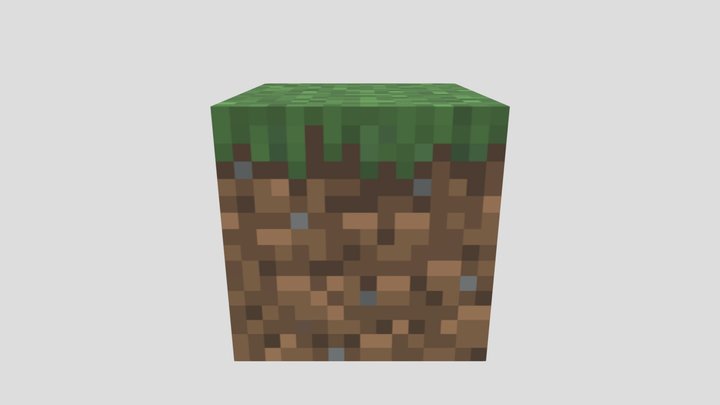 Minecraft Grass Block 3D Model