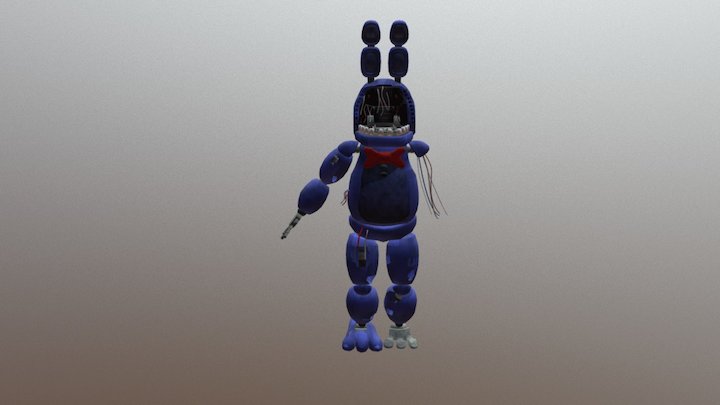 Withered Bonnie Zip 3D Model