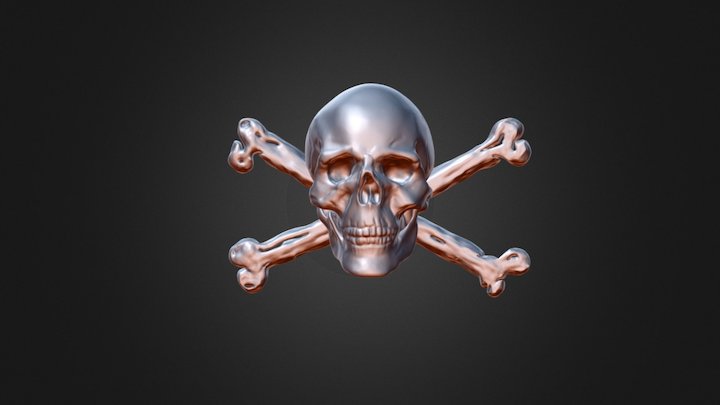 Skull with bones - FC St. Pauli 3D Model