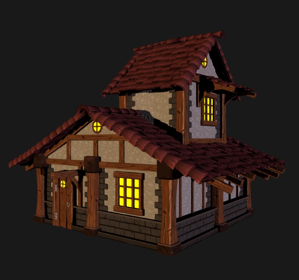 Stylized House - 3D model by kngtuttle [6fd8853] - Sketchfab