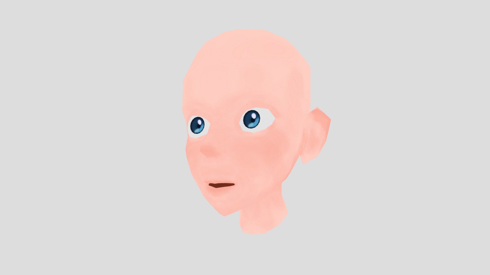 Textured Low Poly Head