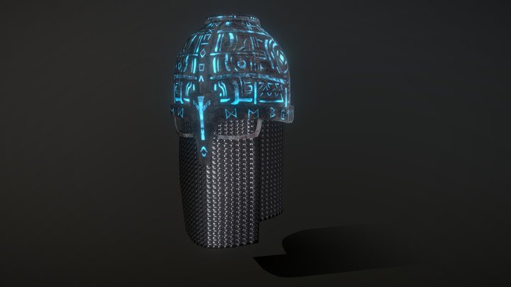 Runepunk Helmet 3D Model