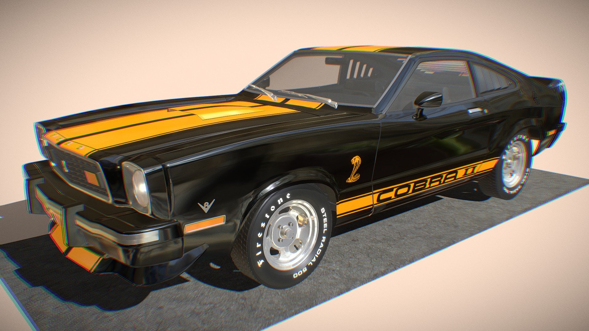 1976 Ford Mustang Cobra II 3D Model By Kaganproject 6fda61b Sketchfab