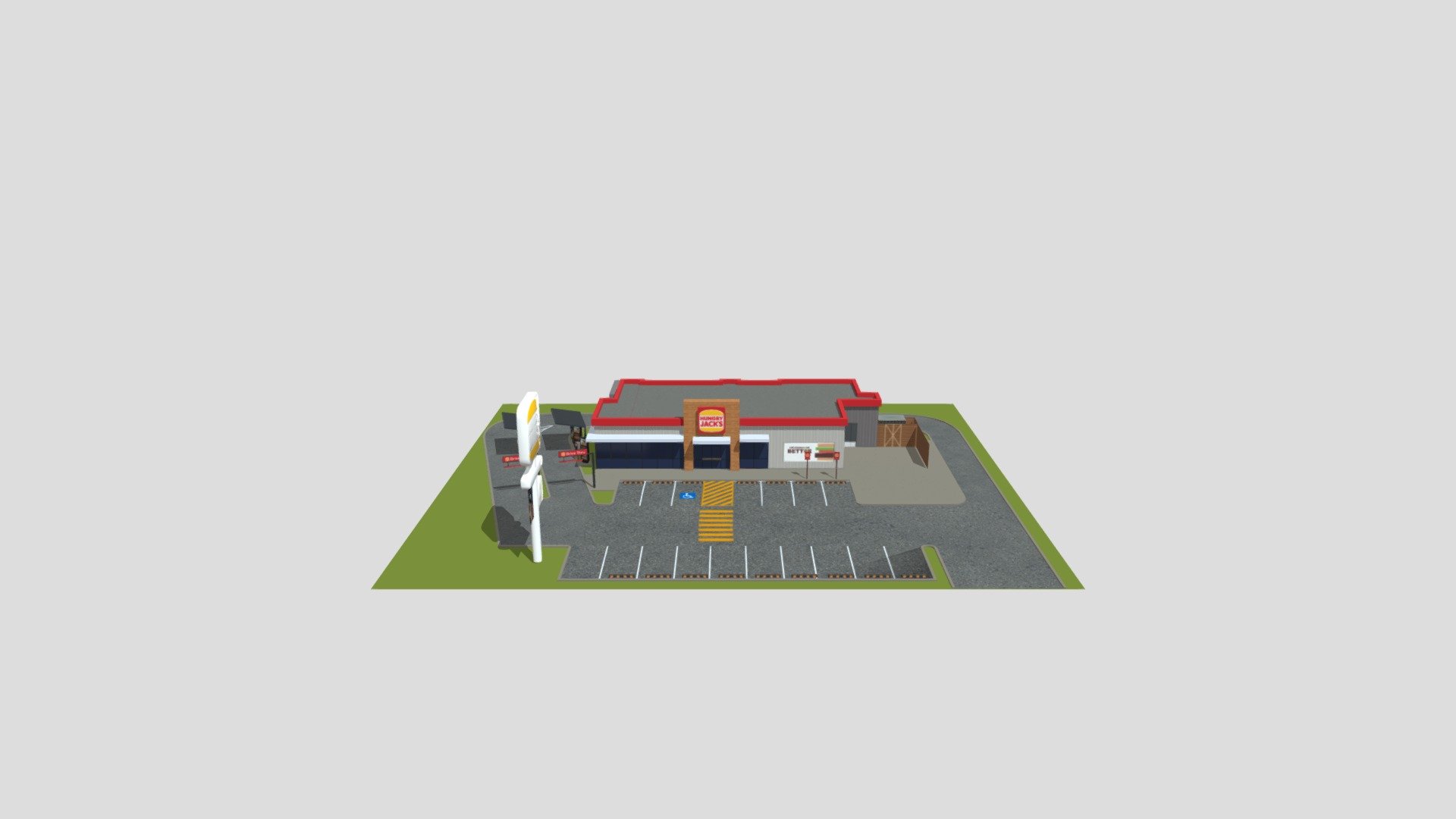 Hungry Jacks Resturant — Sketchfab embed 3D viewer