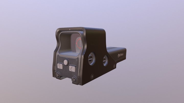 Holographic Sight Low Poly 3D Model