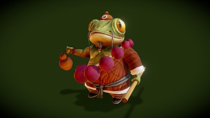 Drunken Toad 3D Model