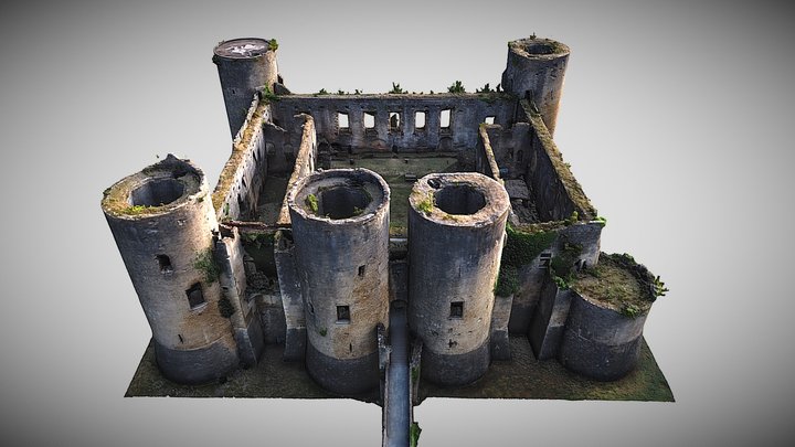 Castle of Villandraut - HD 3D Model