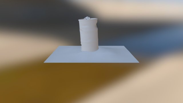 Atomfass mit Bärchen (untexturiert) 3D Model