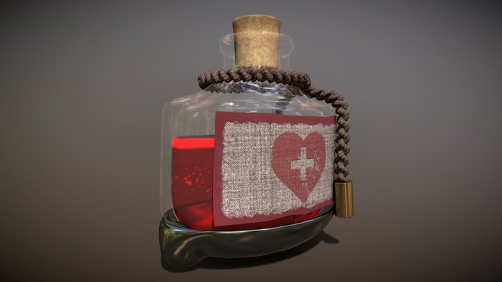 Health potion bottle 3D Model