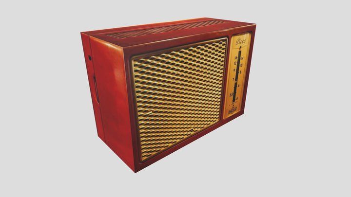 Vintage Radio Picco - Low Poly Retro Prop