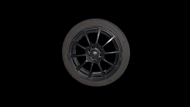 Tire – Rubber and Black Steel Alloy Composition – Modello 3D gratuito STL