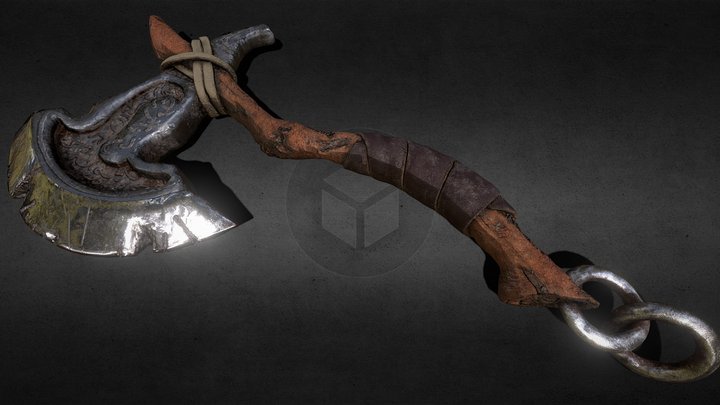 Viking War Axe 3D Model