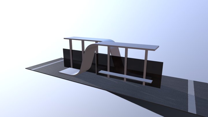 Bus Stop Modeling 3D Model