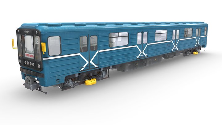 Moscow Metro Car Train 81-717/81-714 3D Model
