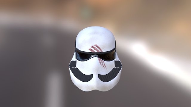 StromTrooper helmet low poly 3D Model