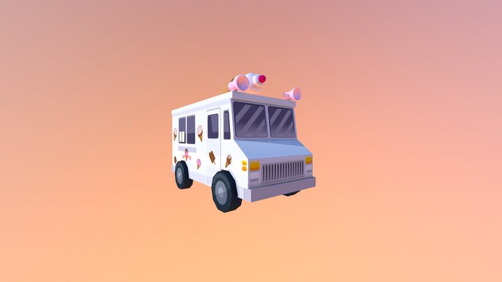 Icecream Truck 100 3D Model