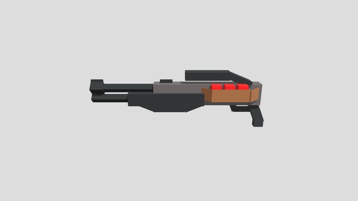 Furry Destroying Shotgun 3D Model