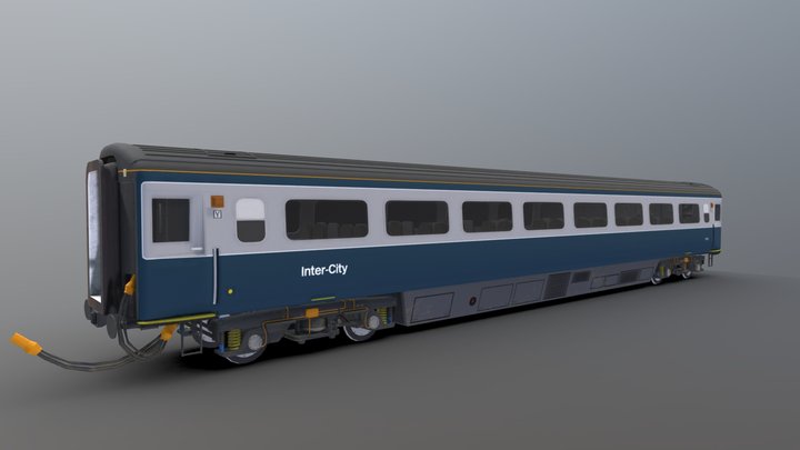 British Rail Mk3 coach 3D Model