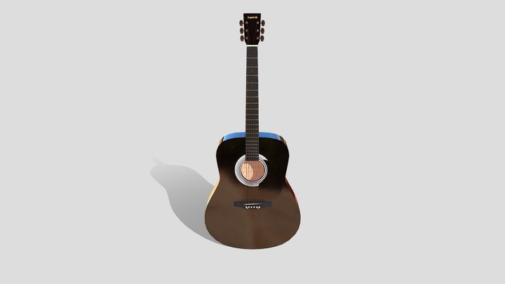 Nashville Acoustic Guitar 3D Model