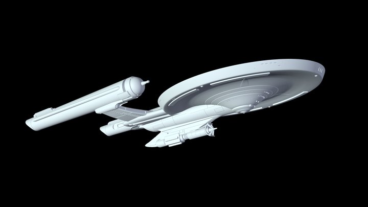 Blencathra-Class Starship 3D Model