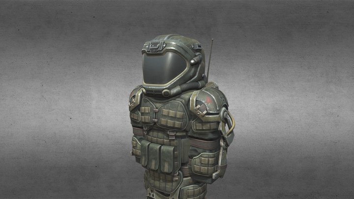 Бронескелет «Альбатрос-Лазутчик» STALCRAFT 3D Model