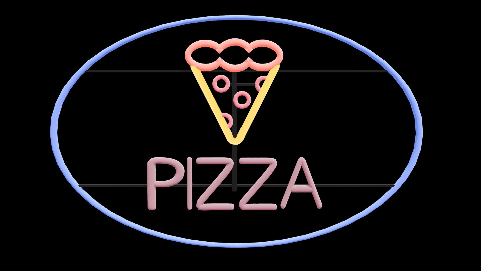 Letrero Pizza Neón