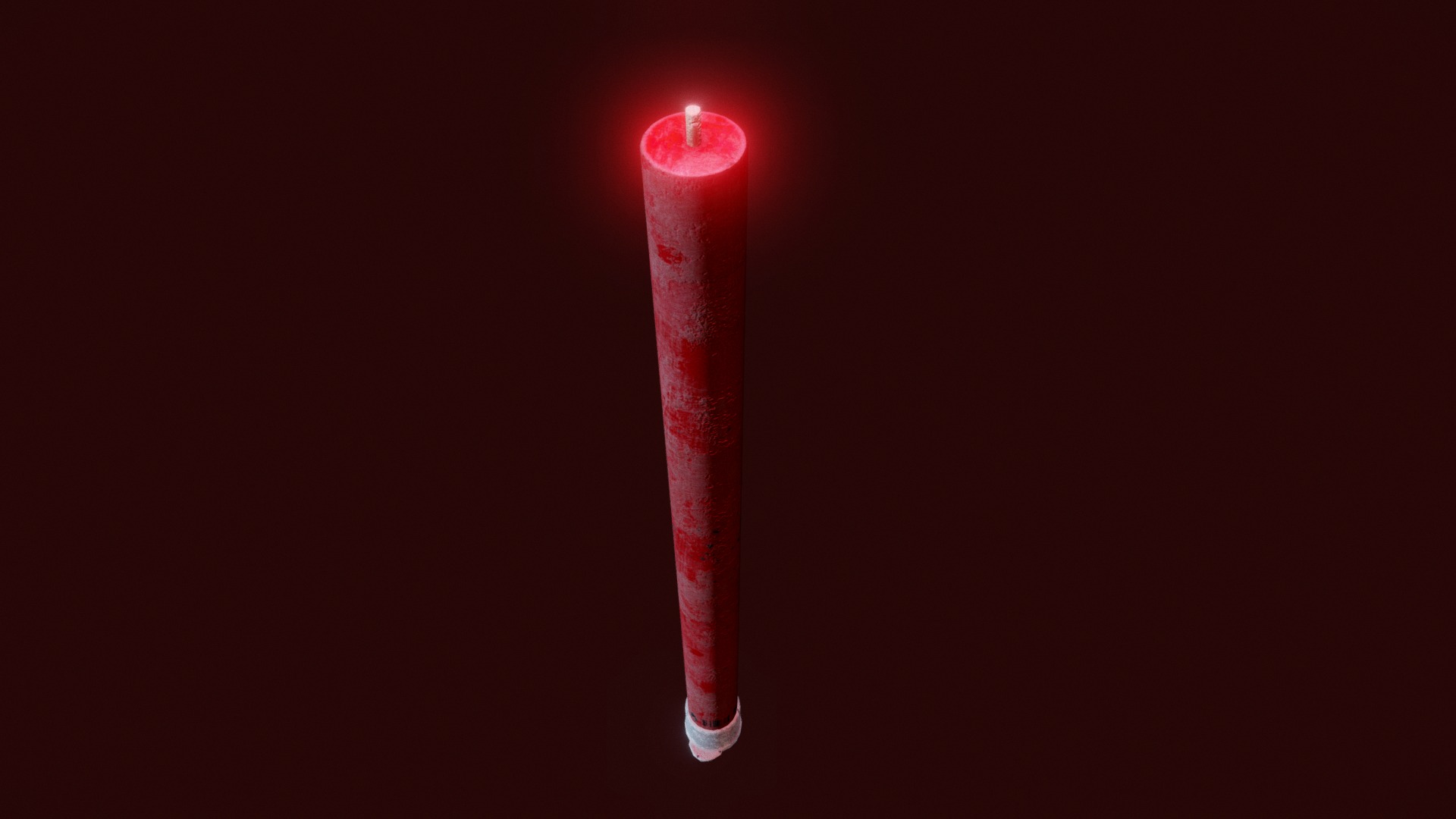 3D model Road Flare - This is a 3D model of the Road Flare. The 3D model is about a red lit candle.