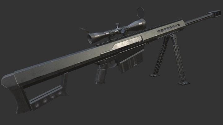Barrett M82 3D Model