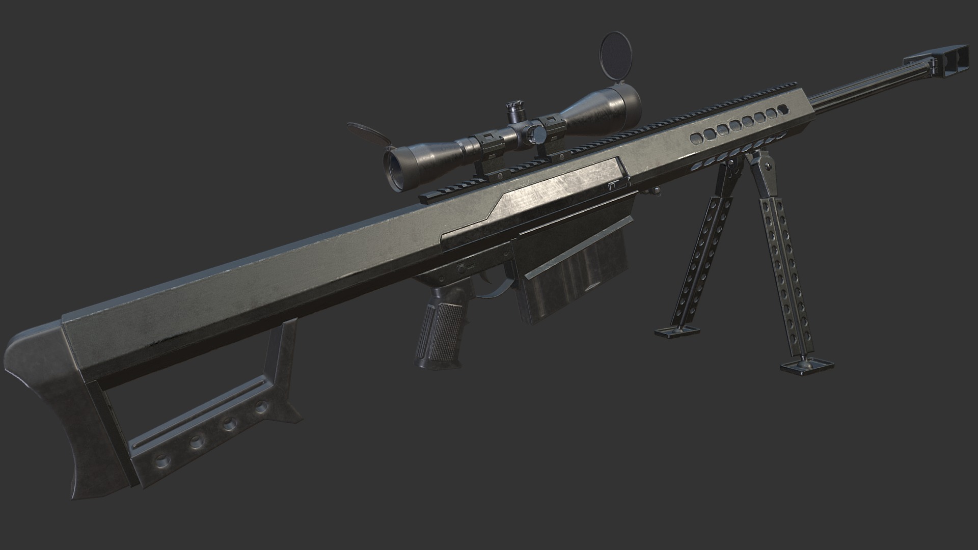 Barrett M82 - 3D model by Bert Wouters (@Kold) [6fed051] - Sketchfab