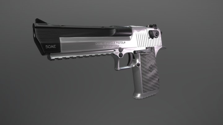 Desert Eagle | Two-Tone Carbon skin | CS2 3D Model