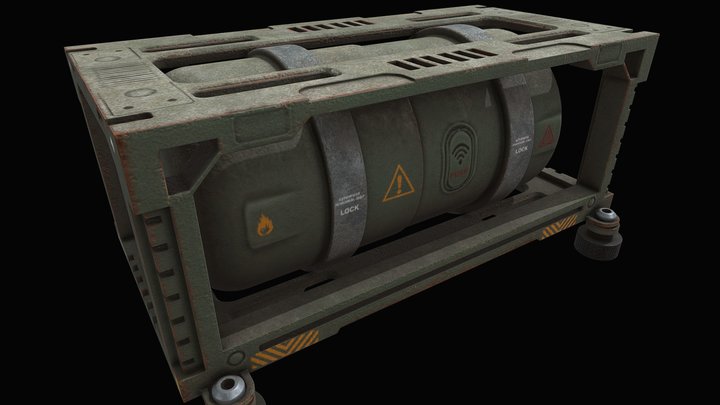 tanker box metallic industrial – Kostenloses 3D-Modell STL