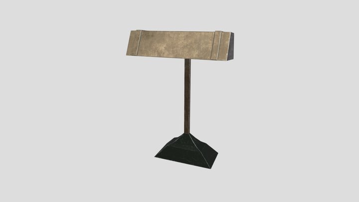 Old Desk Lamp 3D Model