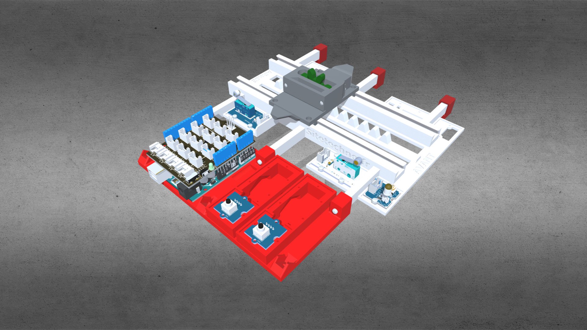Banc investigation Porte garage sectionnelle — Sketchfab embed 3D viewer