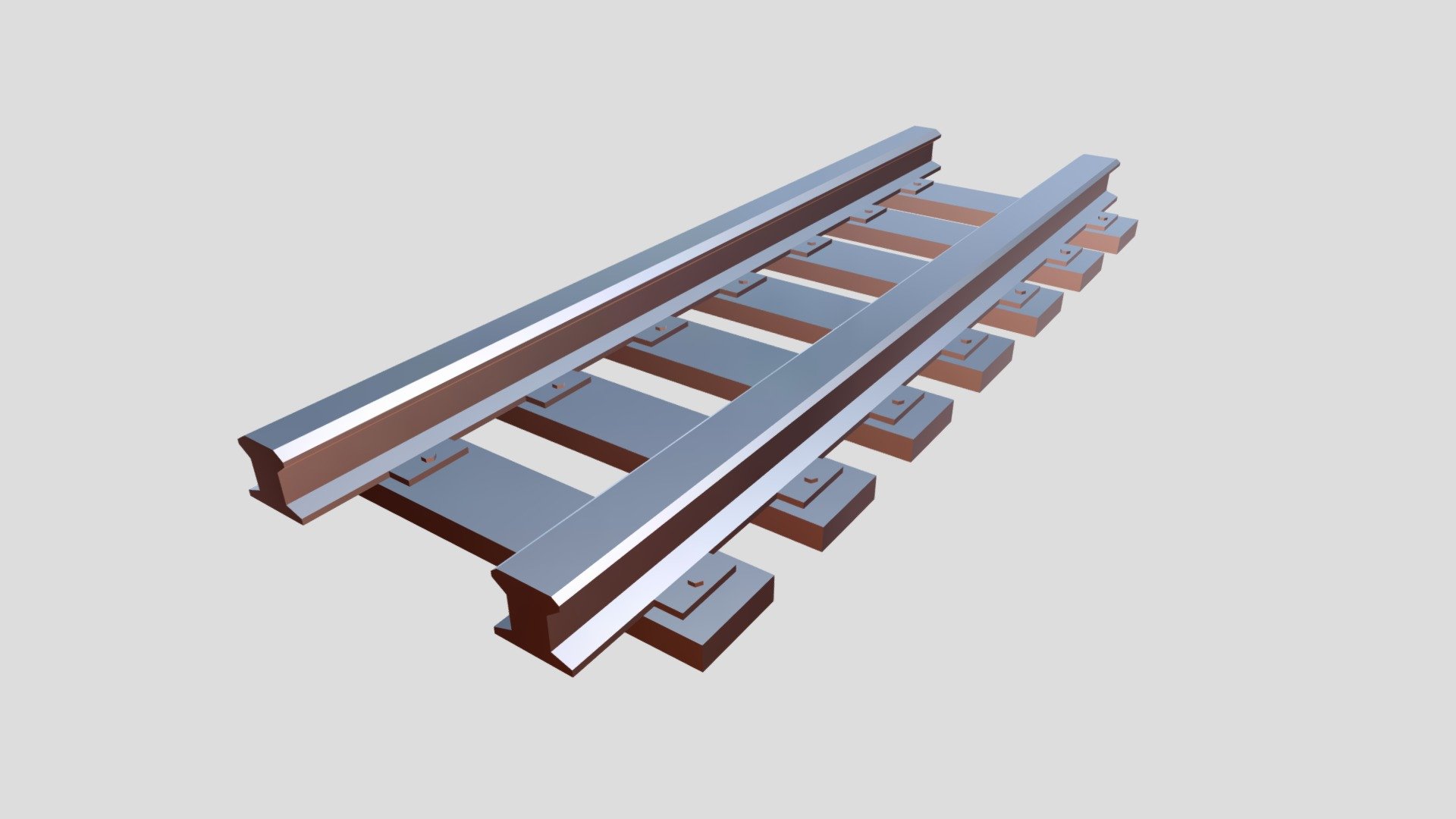 Simple Train Track Download Free 3D model by Trockk (Timrockk
