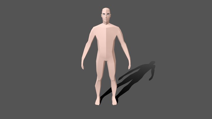 Low Poly Character Base Mesh 3D Model