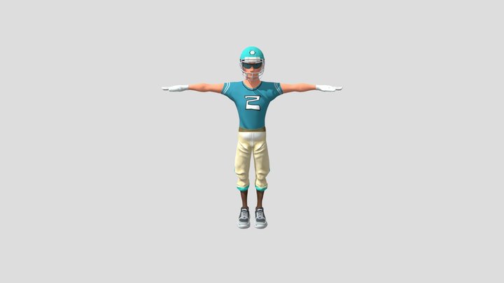 GetUps - American Football Player 3D Model